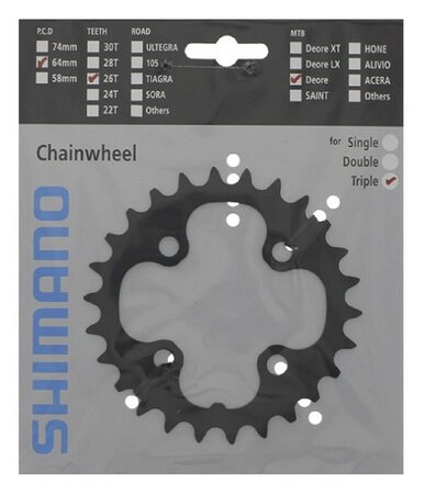 Prevodník 26z. Shimano FC-M590/M4060 9-k. 64 mm