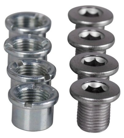 Skrutka + matka na prevodník Shimano FCM540 M8x8,5 mm