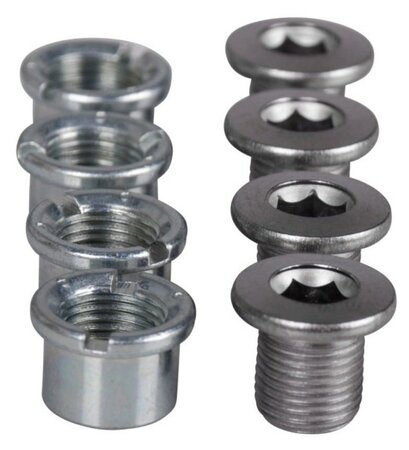 Skrutky + matky na prevodník Shimano FCT4060/T521 M 8x8,5 mm