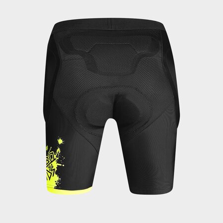 Cyklistické kraťasy s chráničom Racer Motion Short Kid Black