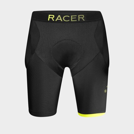 Cyklistické kraťasy s chráničom Racer Motion Short Kid Black