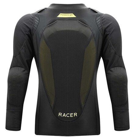 Cyklistický dres s integrovaným chráničom Racer Motion JKT Kid Black