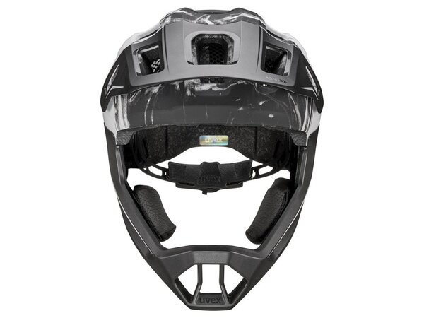 Prilba Uvex React Jr Fullface Black/White Matt