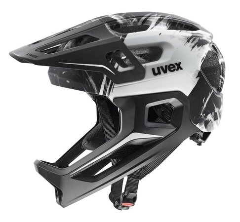Prilba Uvex React Jr Fullface Black/White Matt