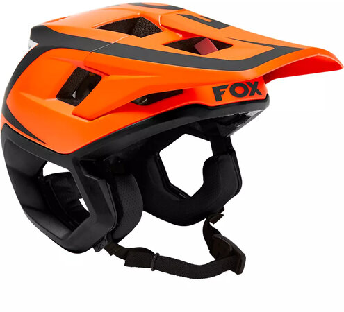 Cyklistická prilba Fox Racing Dropframe Pro Dvide Ce Fluo Orange