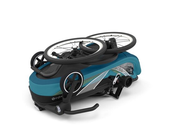 Cyklistický vozík Cybex Zeno Bike One Black Maliblue/Mid Turquoise