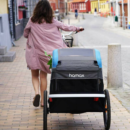 Cyklistický vozík Hamax Avenida Twin Šedá/Modrá