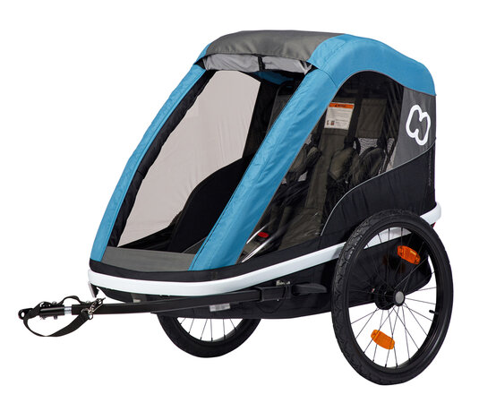 Cyklistický vozík Hamax Avenida Twin Šedá/Modrá