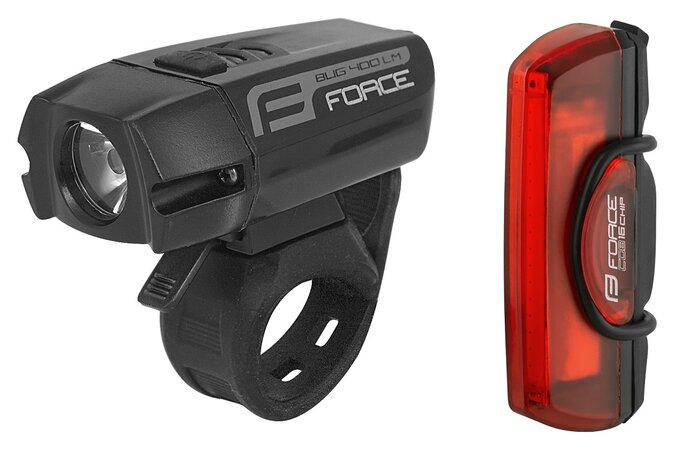 Sada svetiel Force Glare USB predné + zadné