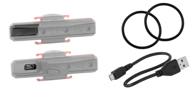 Zadná blikačka Force COB 29LM, 16x LED, USB