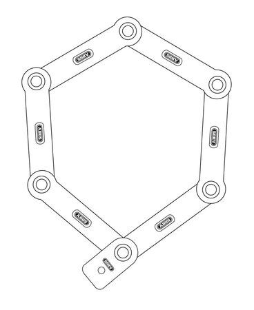 Zámok Abus Bordo 6000/90 Red SH
