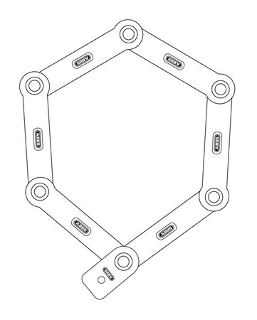Zámok Abus Bordo 6000/90 White SH