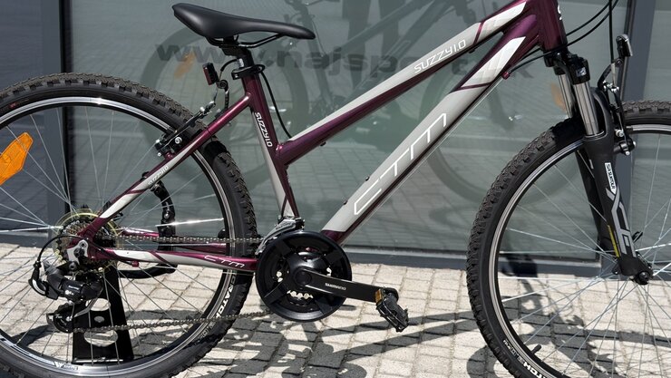 Testovaný bicykel CTM Suzzy 1.0 Tmavoružová Perleť/Sivá 2023