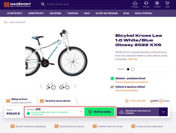 Využi kupón CYKLO40 na Príslušenstvo a Komponenty pri kúpe bajku nad 350 €