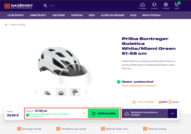 Využi kupón CYKLO40 na Príslušenstvo a Komponenty pri kúpe bajku nad 350 €