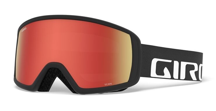 Lyžiarske okuliare Giro Scan Black Wordmark Amber Scarlet 20/21