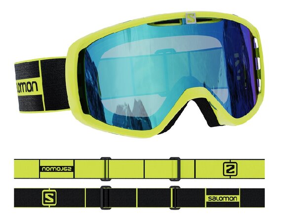 Lyžiarske okuliare Salomon Aksium Neon Yellow/Uni Mid Blue 20/21