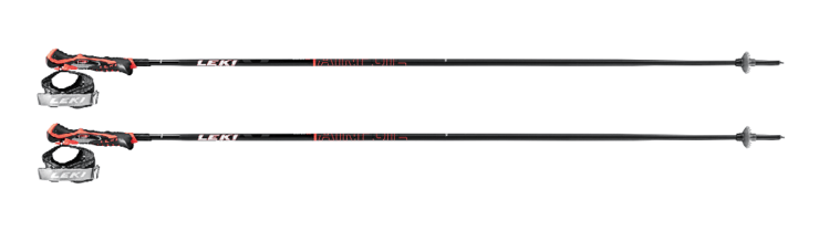 Lyžiarske palice Leki Airfoil 3D Black/Fluorescent Red/White