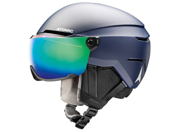 Lyžiarska prilba Atomic Savor Visor Stereo dark blue 19/20