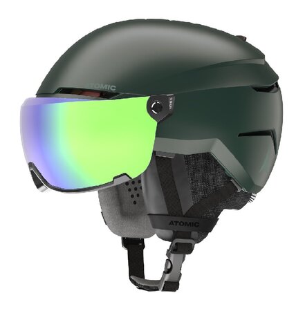Lyžiarska prilba Atomic Savor Visor Stereo Dark Green 20/21