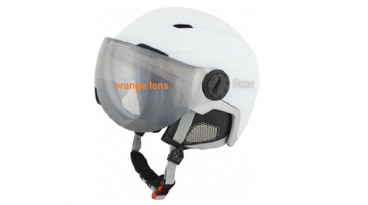 Lyžiarska prilba Blizzard Viva Double Visor white matt/silver, orange lens, mirror