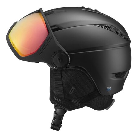 Lyžiarska prilba Salomon Pioneer Visor Photo Blk/Aw Red 20/21