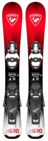 Lyže Rossignol Hero Kid Pre-Drilled + Team 4 GW B76 Black 26/27