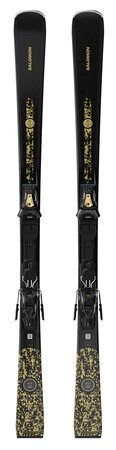 Lyže Salomon E S/MAX N°12 + MI11 GW L80 Black/Glitter 26/27