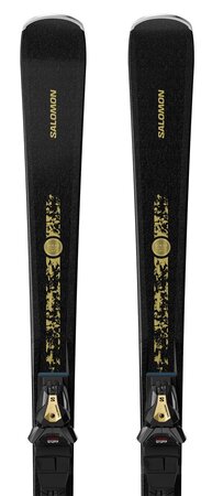 Lyže Salomon E S/MAX N°12 + MI11 GW L80 Black/Glitter 26/27