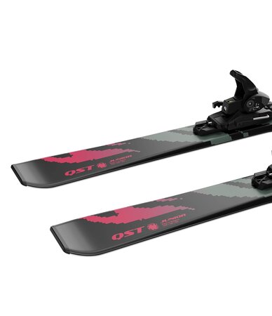 Lyže Salomon L QST Jr Black M + C5 GW J75 Black/Neon Punch 26/27