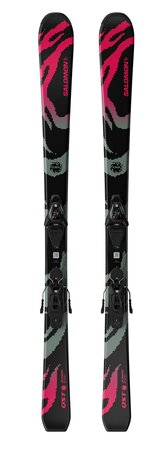Lyže Salomon L QST Jr Black M + L6 GW J2 70 Black/Neon Punch 26/27