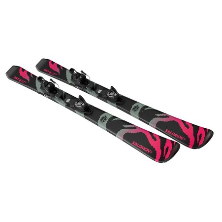 Lyže Salomon L QST Jr Black M + L6 GW J2 70 Black/Neon Punch 26/27