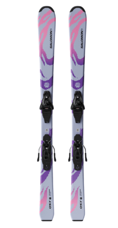 Lyže Salomon L QST Jr Cosmic Sky M + L6 GW Cosmic Sky/Pastel Pink 26/27
