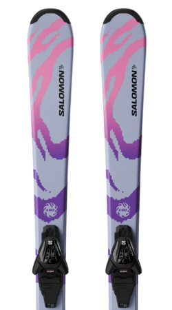 Lyže Salomon L QST Jr Cosmic Sky M + L6 GW Cosmic Sky/Pastel Pink 26/27