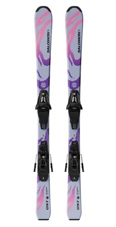 Lyže Salomon L QST Jr Cosmic Sky S + C5 GW J75 Cosmic Sky/Pastel Pink 26/27