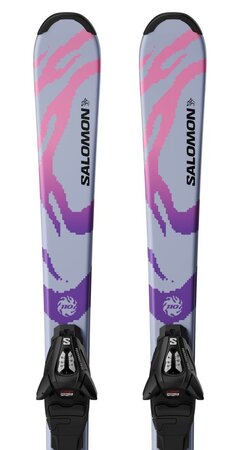 Lyže Salomon L QST Jr Cosmic Sky S + C5 GW J75 Cosmic Sky/Pastel Pink 26/27