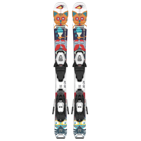 Lyže Salomon L T1 Jr XS + C5 GW J75 White/Multicolor 22/23
