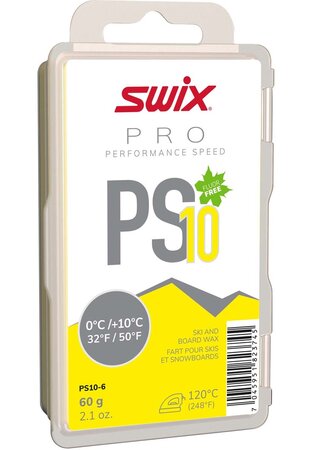 Sklzný vosk Swix Pure Speed Žltý 0/+10°C, 60g