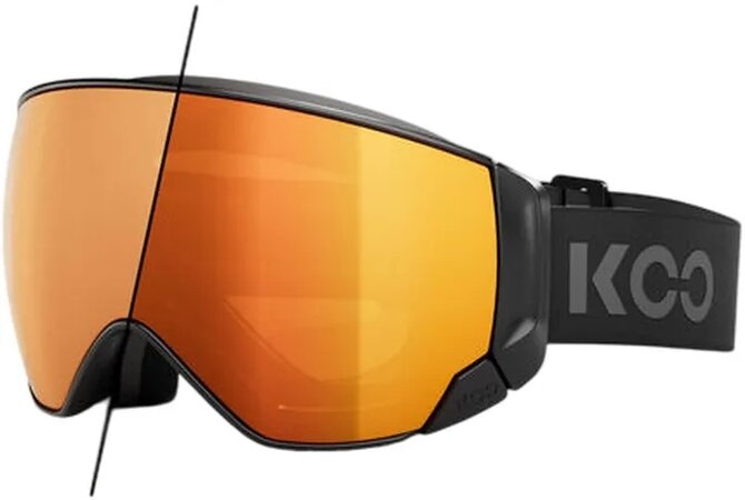 Lyžiarske okuliare KOO Enigma Black/Photochromic Orange Mirror Lens