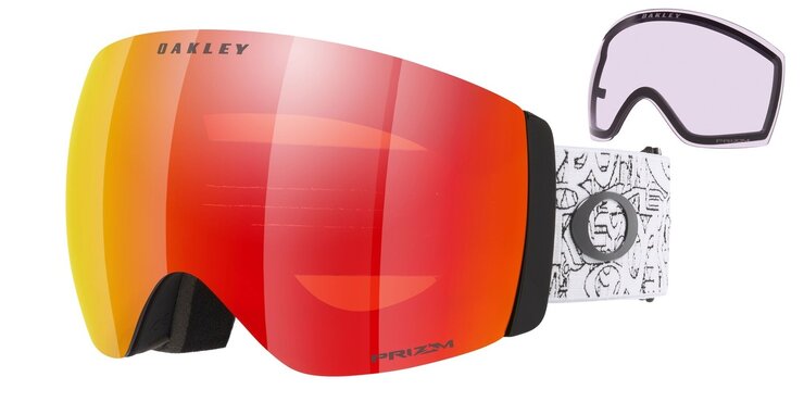 Lyžiarske okuliare Oakley Flight Deck Pro L Black w/Prizm Torch & Prizm Clear