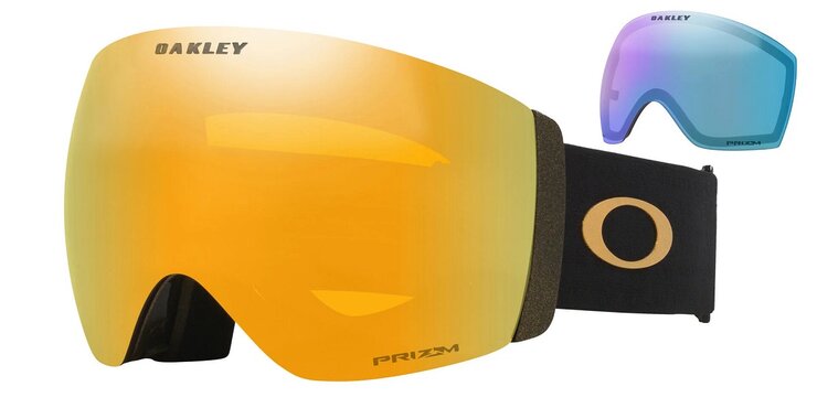Lyžiarske okuliare Oakley Flight Deck Pro L Mettalic Black Gold w/Prizm 24k & Prizm Iced