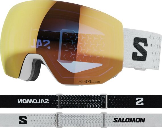 Lyžiarske okuliare Salomon Radium Pro Sigma Photo White/Poppy Red