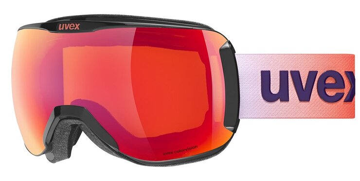 Lyžiarske okuliare Uvex Downhill 2100 CV Black Shiny SL/Scarlet Orange