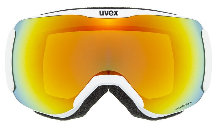 Lyžiarske okuliare Uvex Downhill 2100 CV White Matt SL Orange/Green