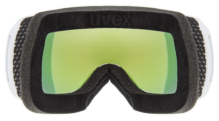 Lyžiarske okuliare Uvex Downhill 2100 CV White Matt SL Orange/Green