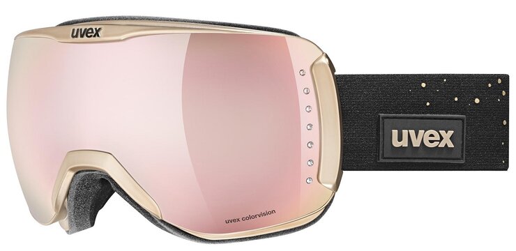 Lyžiarske okuliare Uvex Downhill 2100 WE Glamour Goldchrom SL/Rose Green