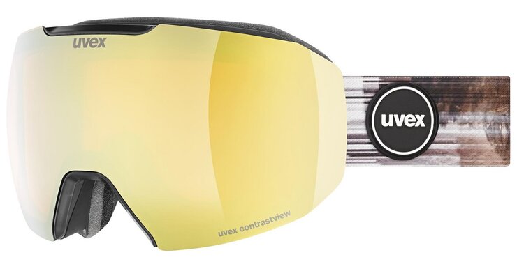 Lyžiarske okuliare Uvex Epic ATTRACT Black DL/FM Gold Orange