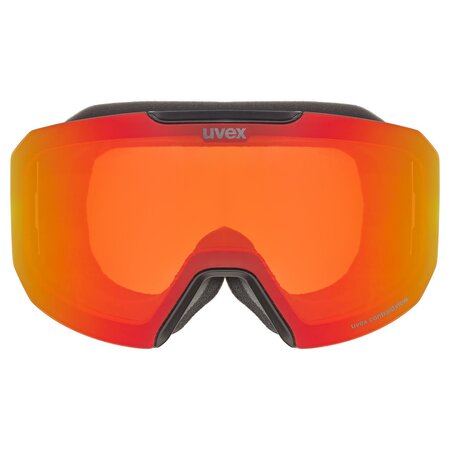 Lyžiarske okuliare Uvex Evidnt ATTRACT Black Dl/FM Red Orange