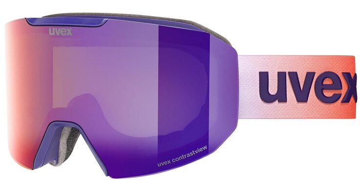 Lyžiarske okuliare Uvex Evidnt ATTRACT Purple Dl/FM Ruby Green