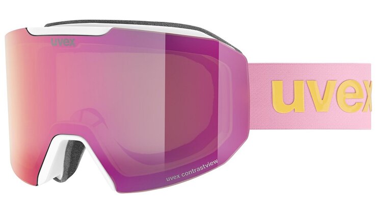 Lyžiarske okuliare Uvex Evidnt ATTRACT WE White Dl/FM Rose Green